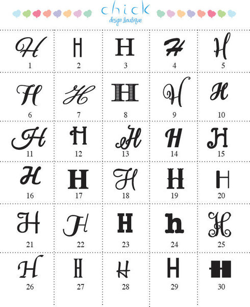 Monogram Letter H