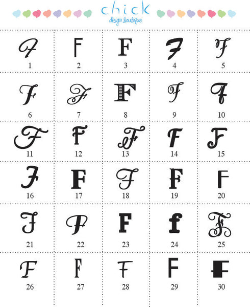 Monogram Letter F