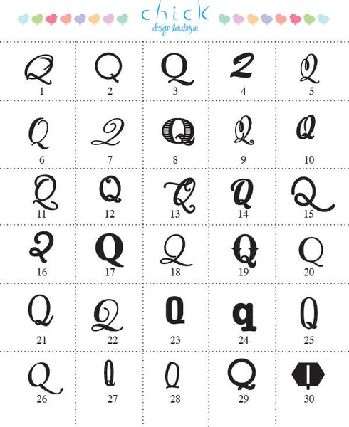 Monogram Letter Q
