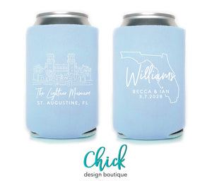 The Lightner Museum, St. Augustine, Florida Illustration Wedding Can Cooler VD4