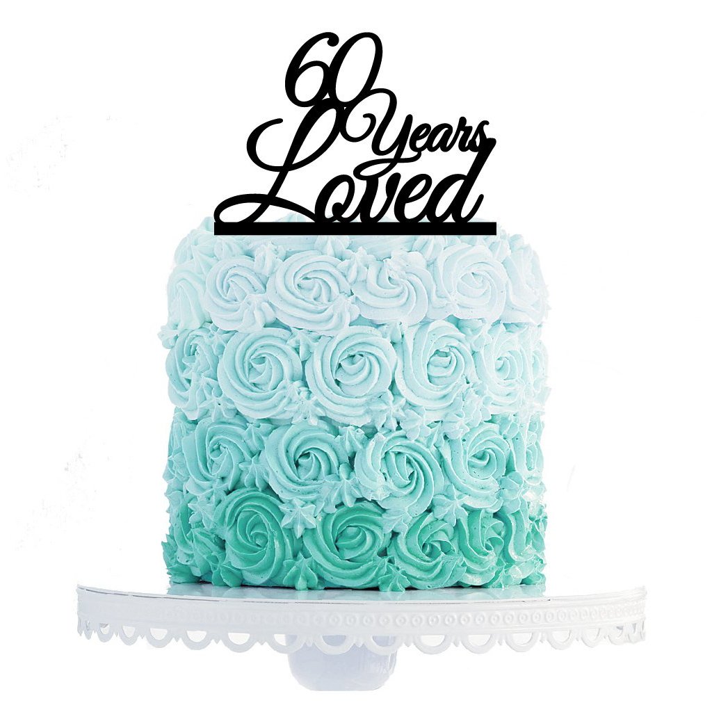 Happy 60th Anniversary Diamonds Silver Banner Edible Cake Topper Image – A  Birthday Place