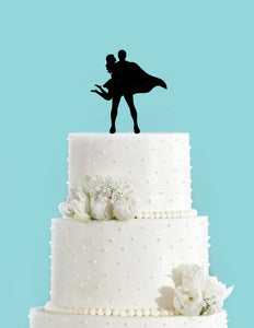 Superhero Holding Bride