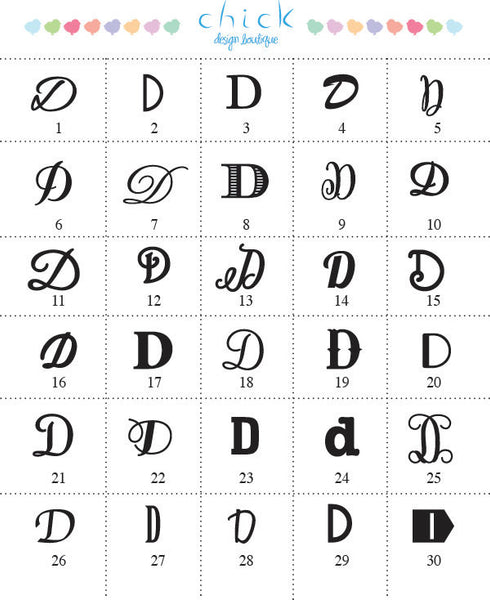 Monogram Letter D
