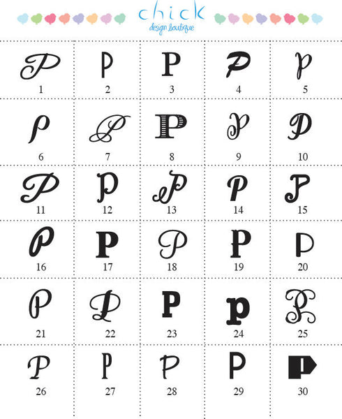 Monogram Letter P