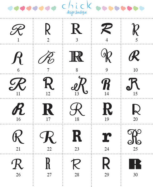 Monogram Letter R