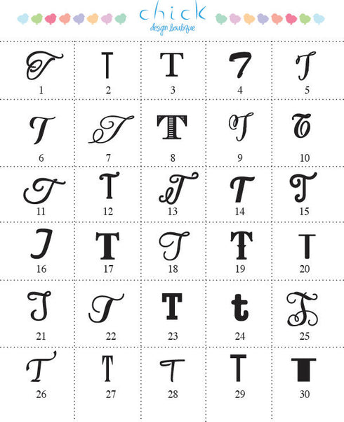 Monogram Letter T