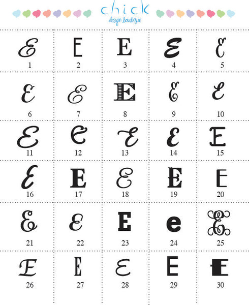 Monogram Letter E