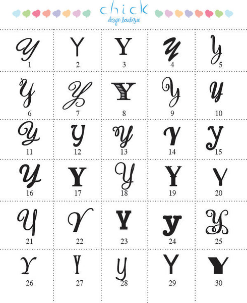 Monogram Letter Y